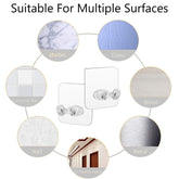 Transparent Self-Adhesive Wall Hook – Drill-Free, Waterproof & Oil-Proof for Toothbrush, Socket (1 Pc)